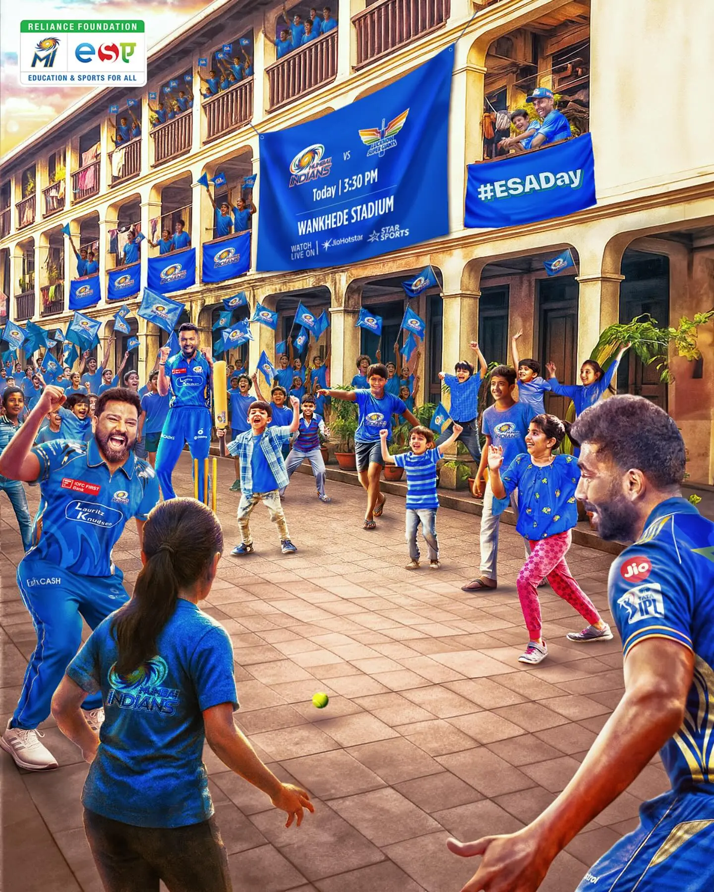 ESADay shines as Mumbai Indians unite passion and purpose for education and sports excellence.