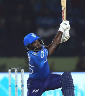 Caribbean star smashes sixes in spectacular batting performance that electrifies T20 tournament.
