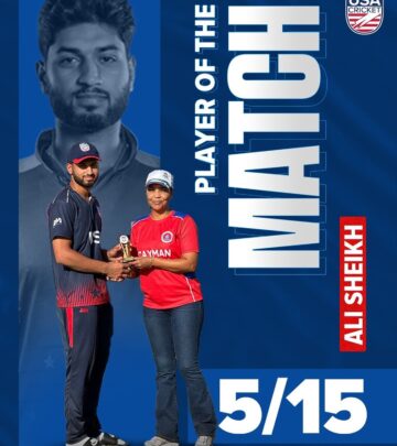 Fast bowler's stellar performance helps USA secure dominant victory in just 5.4 overs