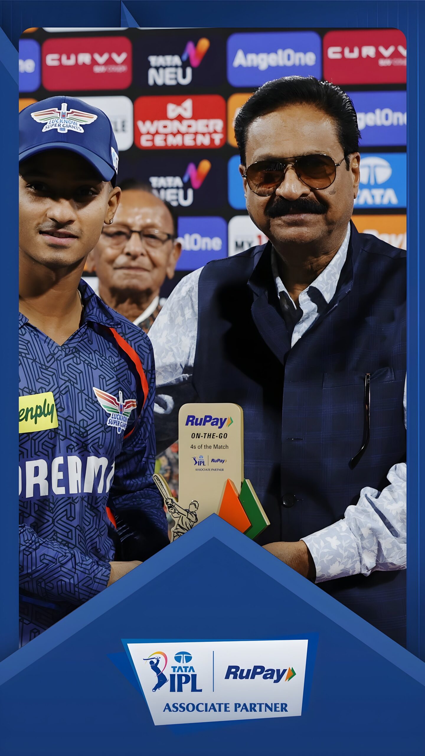 Young LSG star shines with boundary-hitting prowess despite team's loss.