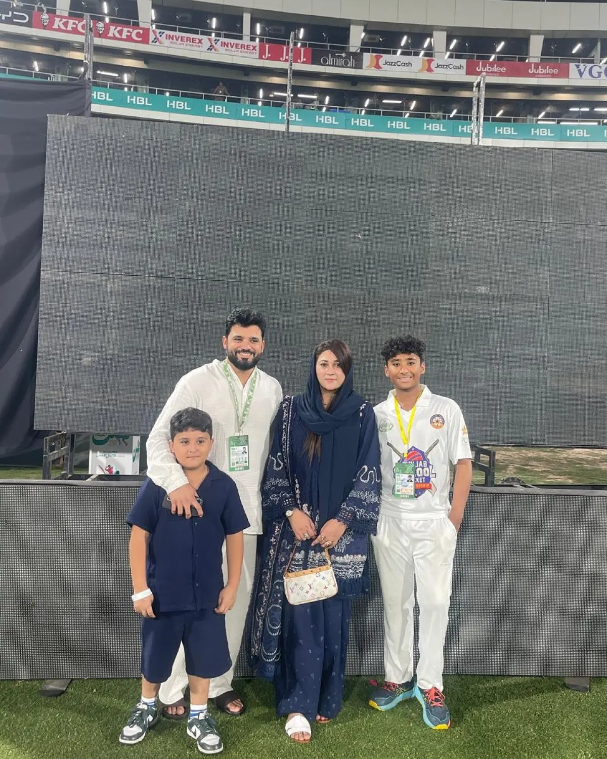 Azhar Ali Enjoys Family Time At HBL PSL X Cricket Match Former Pakistan captain turns spectator with family during Pakistan Super League