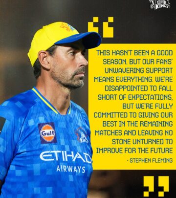 The five-time IPL champions acknowledge superfans' support following their match against SRH