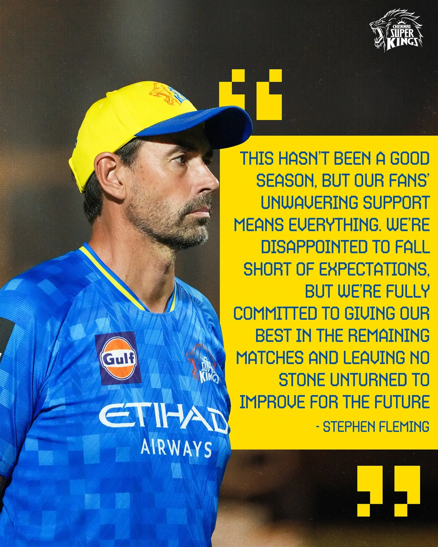 The five-time IPL champions acknowledge superfans' support following their match against SRH