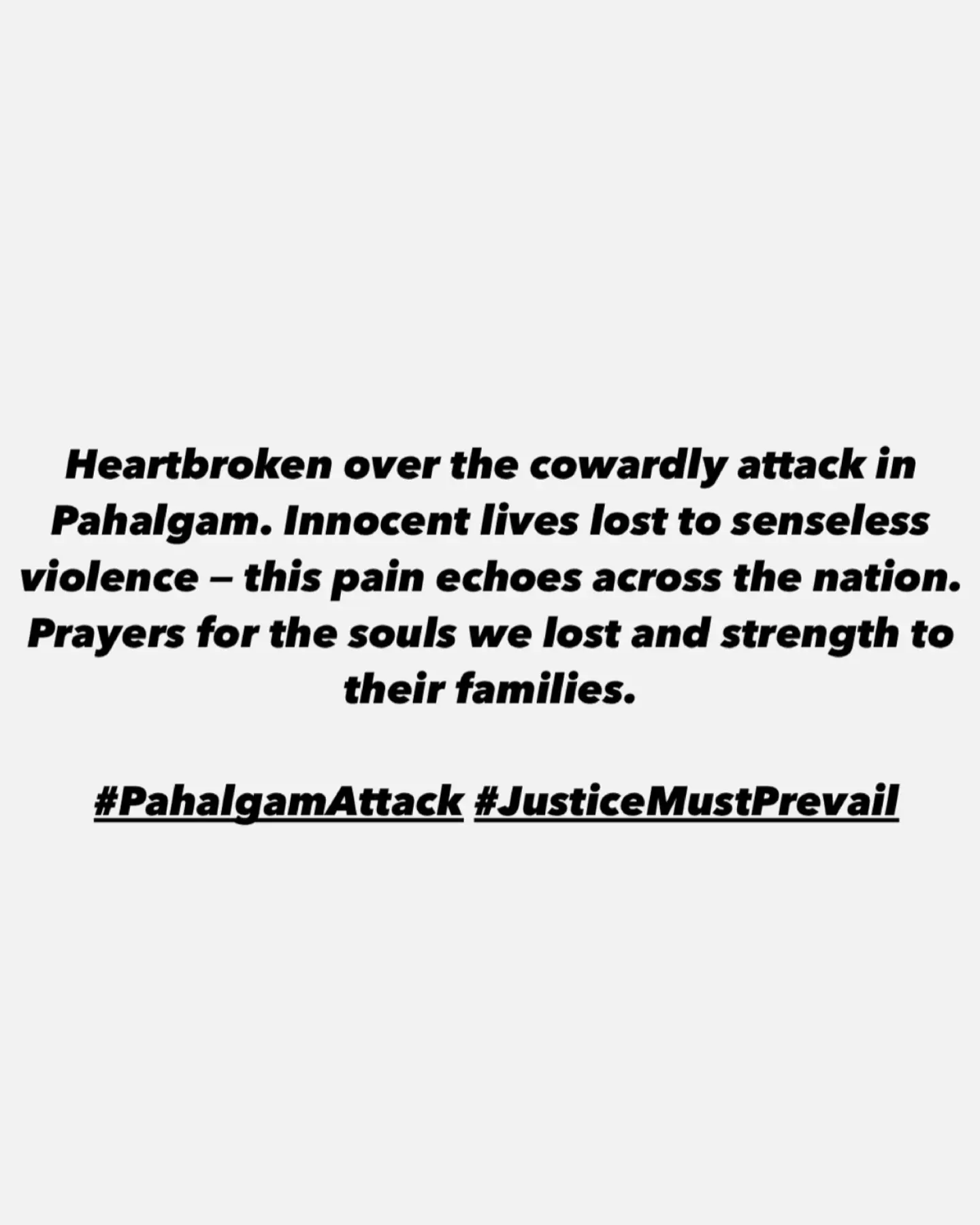 Former Indian pacer expresses solidarity through somber social media post following tragedy