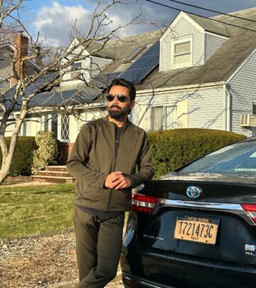 The Pakistani cricket star takes fans along for a stylish stroll through the Big Apple streets.