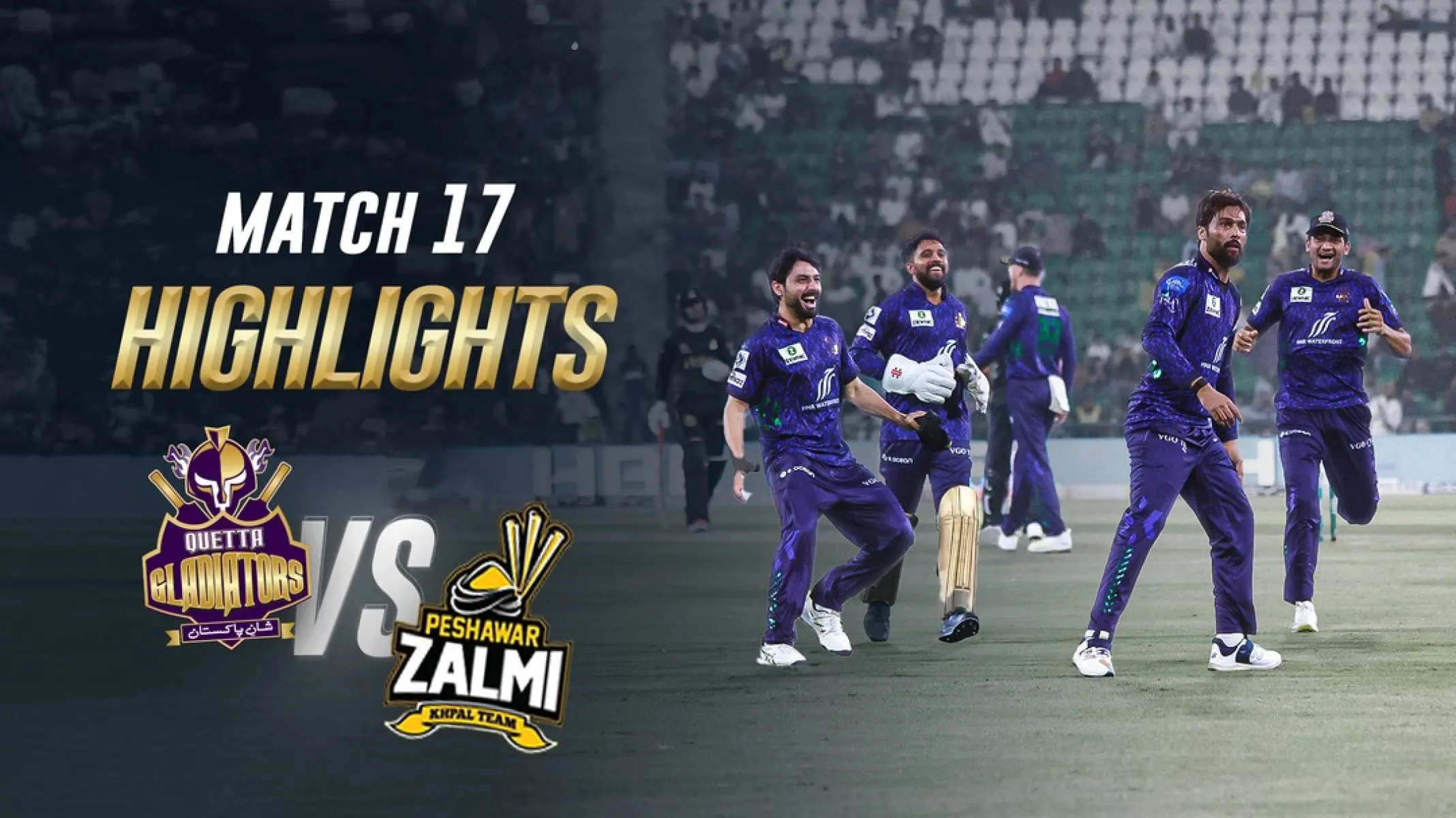 Gladiators Dominate With 64-Run Victory Over Zalmi QG impressed fans with a brilliant start and superb bowling in a 64-run win!!