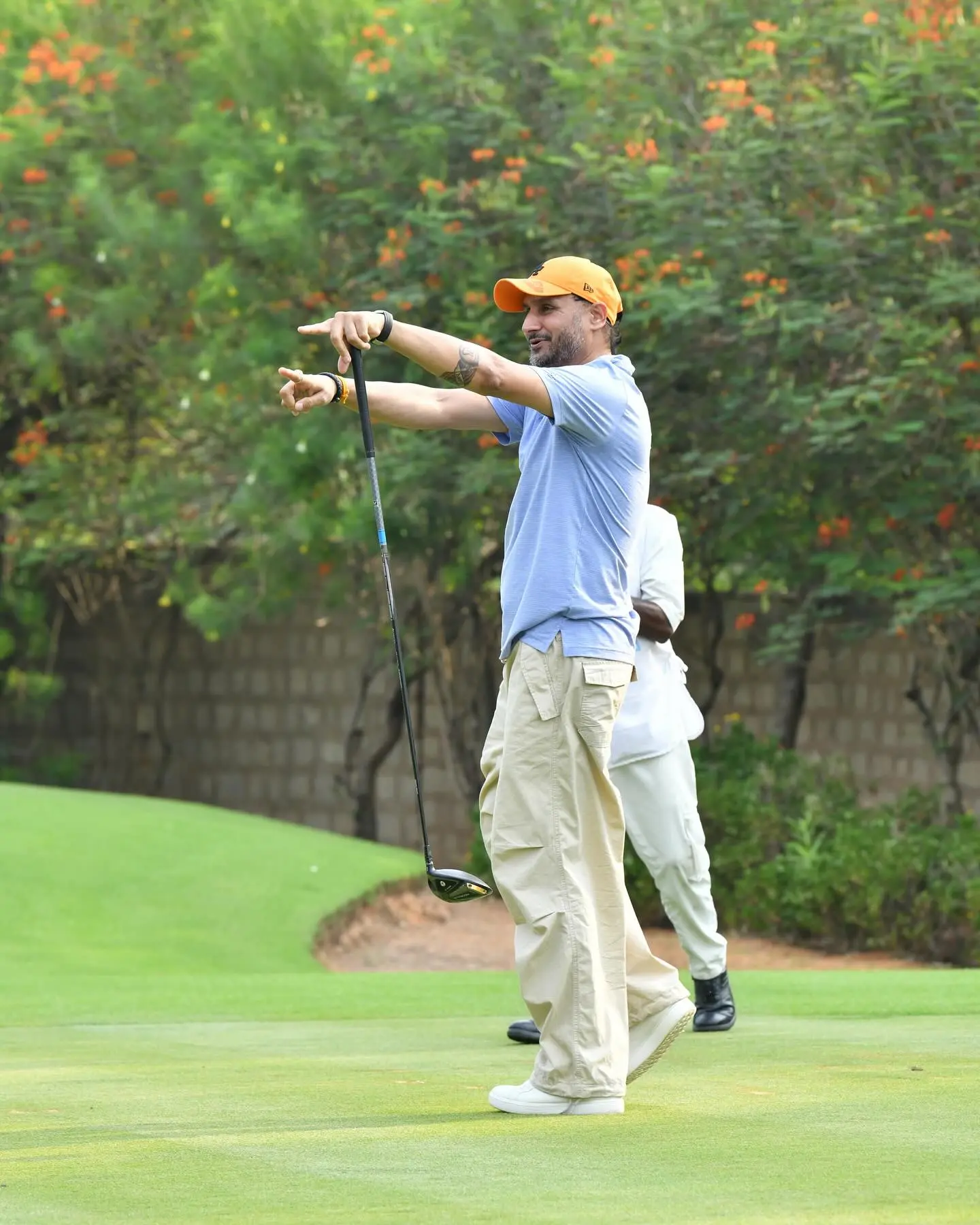 Champion off-spinner shows his versatility moving from cricket pitch to golf greens