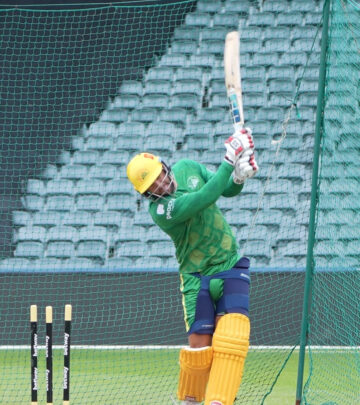 Cricket stars swap bat for club as JSK players demonstrate crossover sporting talents