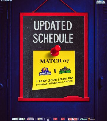 Karachi Kings Announce Lahore Schedule Update