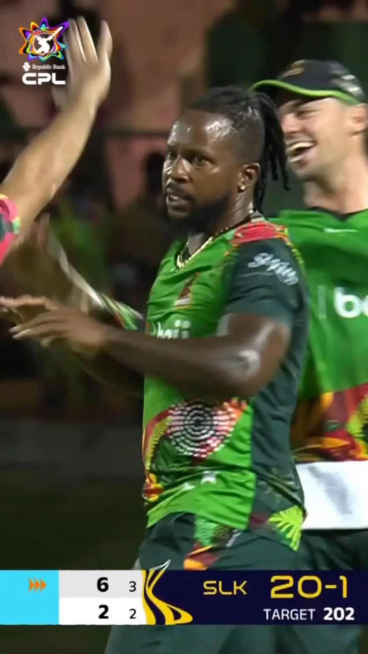 West Indies all-rounder claims two wickets for just 11 runs as Kings struggle in opening overs.