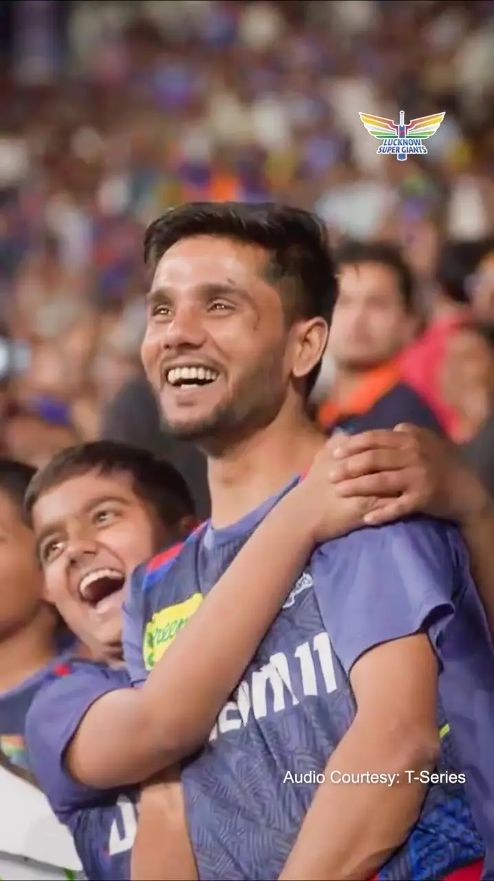 IPL franchise showcases adorable supporters in blue merchandise, winning hearts on social media.