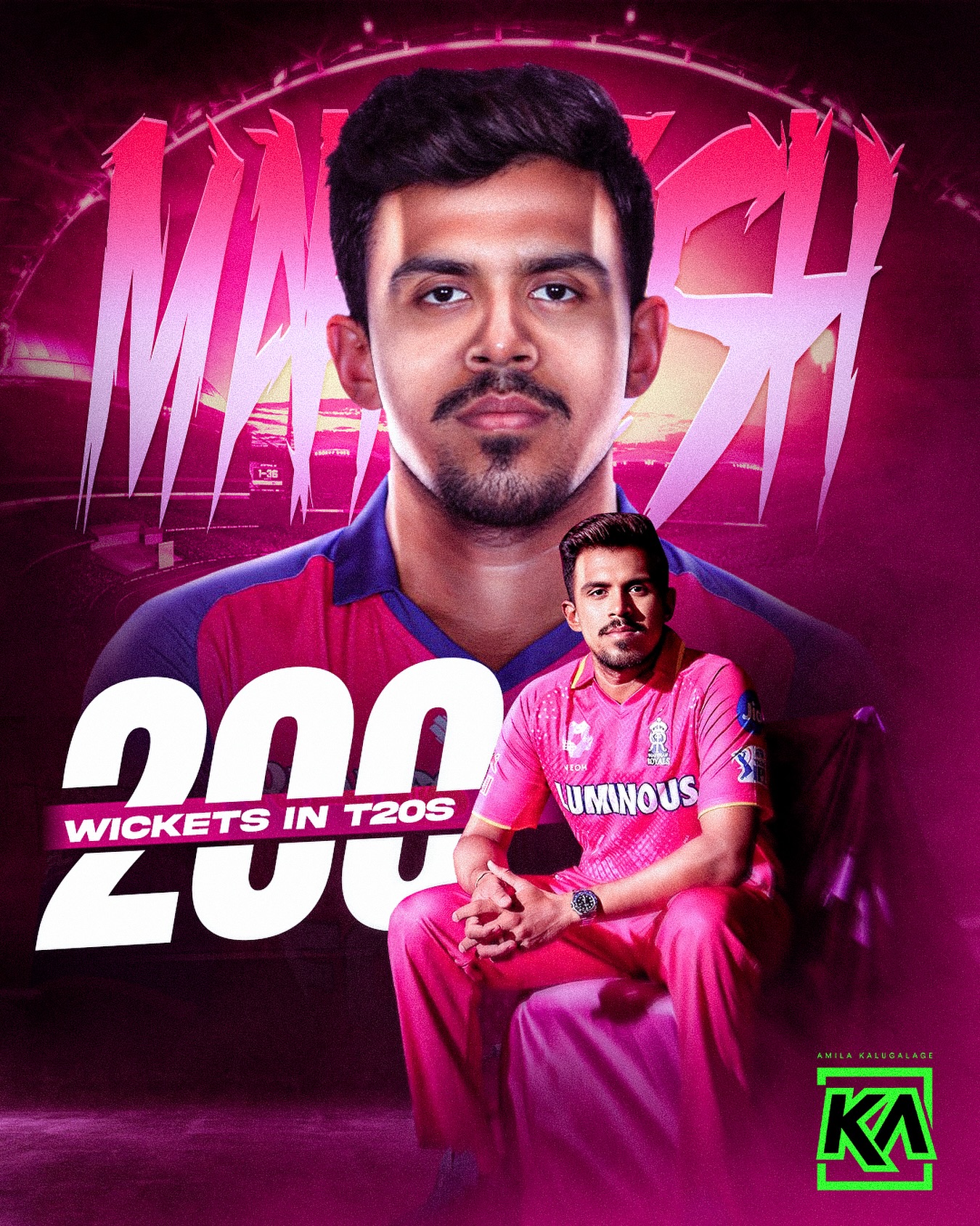 Maheesh Theekshana Hits 200 T20 Wickets The cricketer powers past 200 T20 wickets at 24, joining elite Sri Lankan cricket ranks.