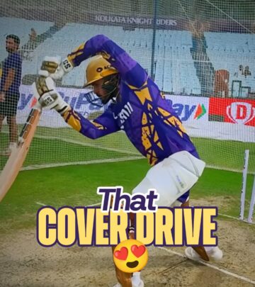 The veteran batsman flaunts his classic technique as he prepares for his team's upcoming matches.