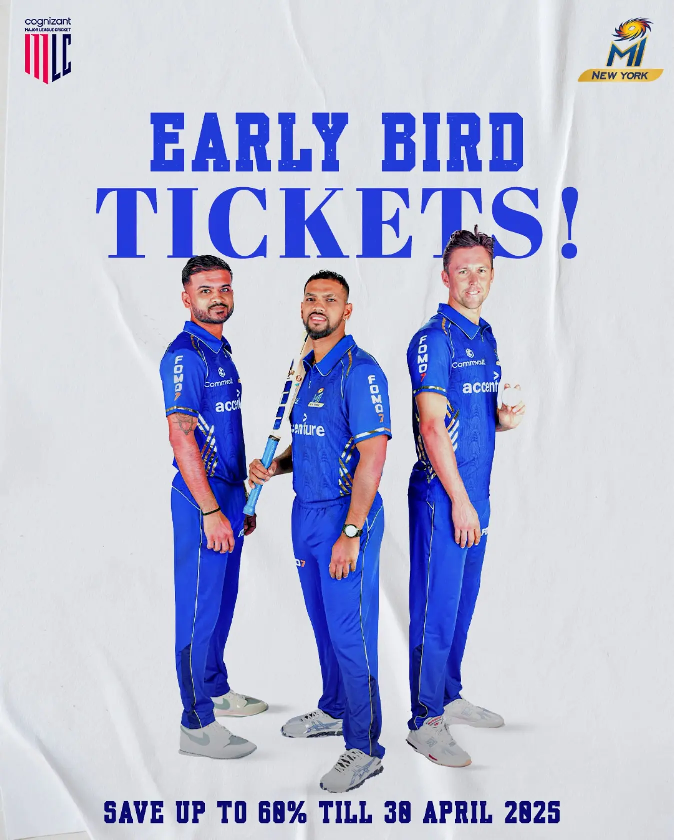 MI New York Teases Cricket Action For MLC 2025 Season Major League Cricket team builds excitement with early bird ticket offers and strategy hints