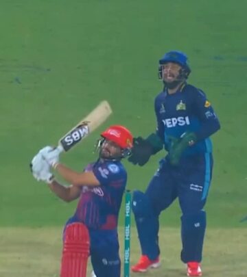 The all-rounder shows his power-hitting prowess for Islamabad United in their campaign.