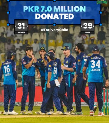 PSL franchise fulfills pledge, contributes funds from performance against Islamabad United