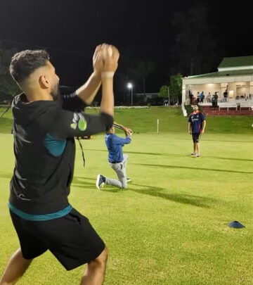 PSL franchise puts fielding skills to test as teammates face off in friendly competition.