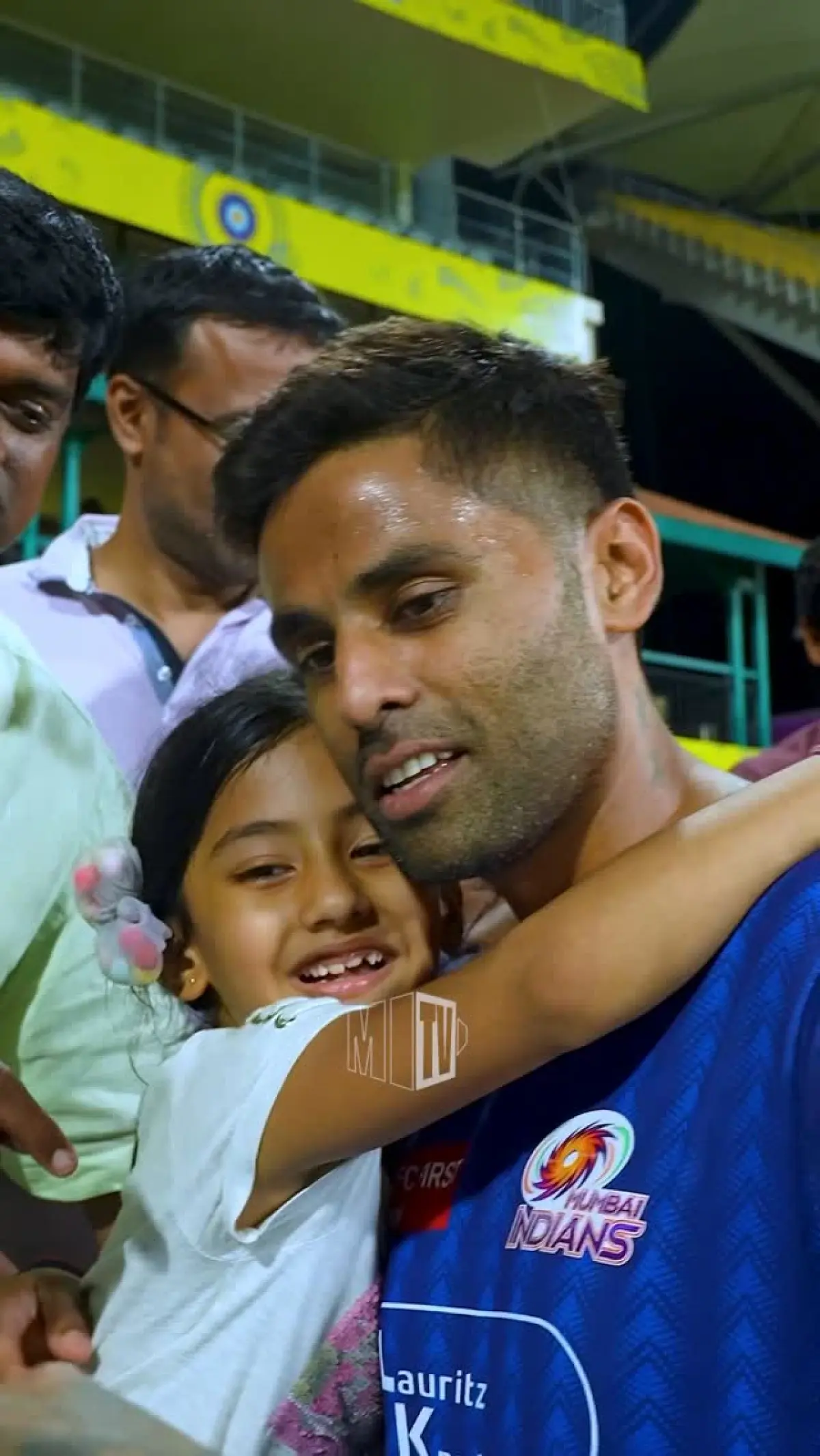 The powerful batter brings smiles to children's faces. 