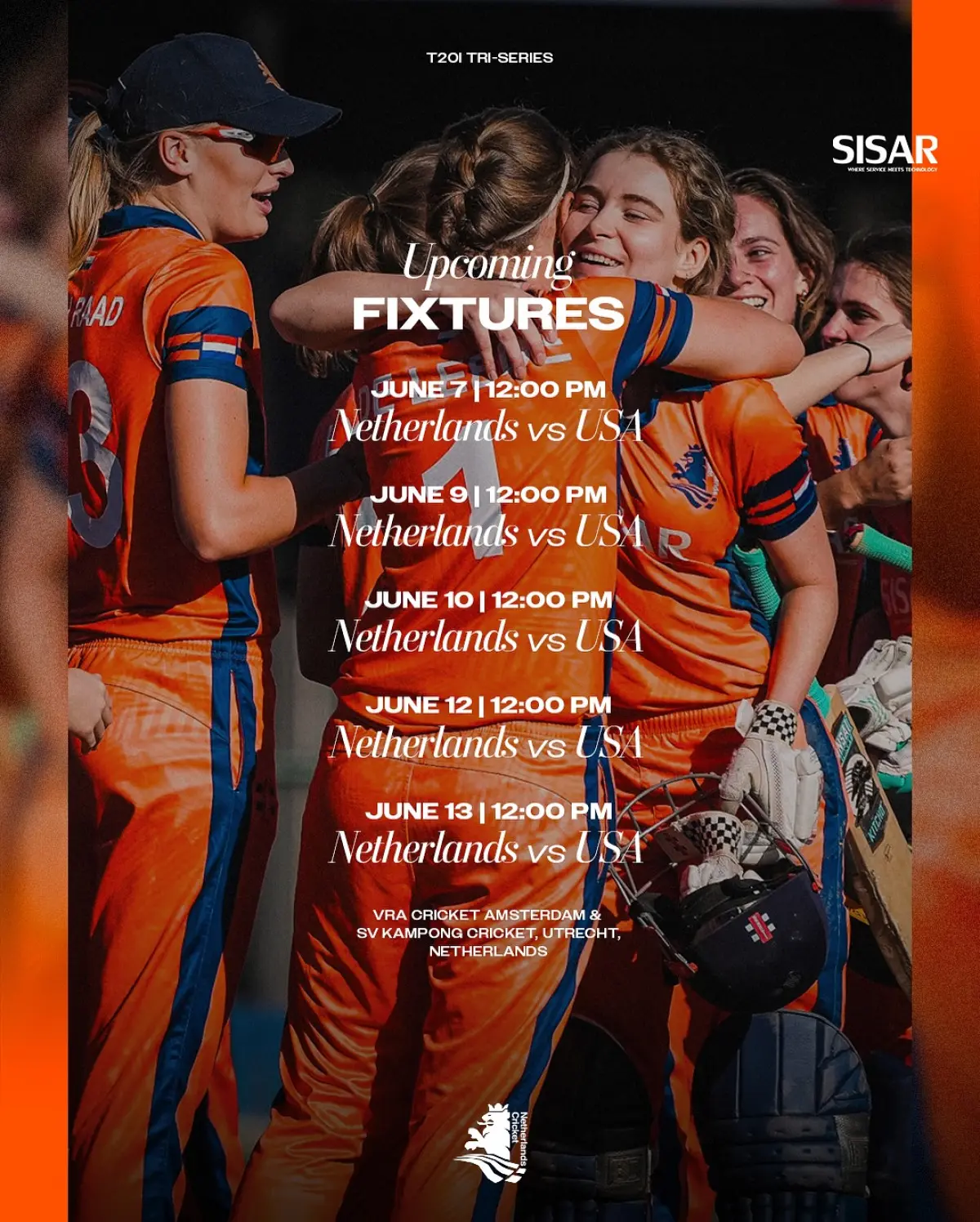 Netherlands Women’s Cricket Team Announces Upcoming T20I Series Against USA Dutch women's cricket squad set to face American challenge in highly anticipated T20 encounters