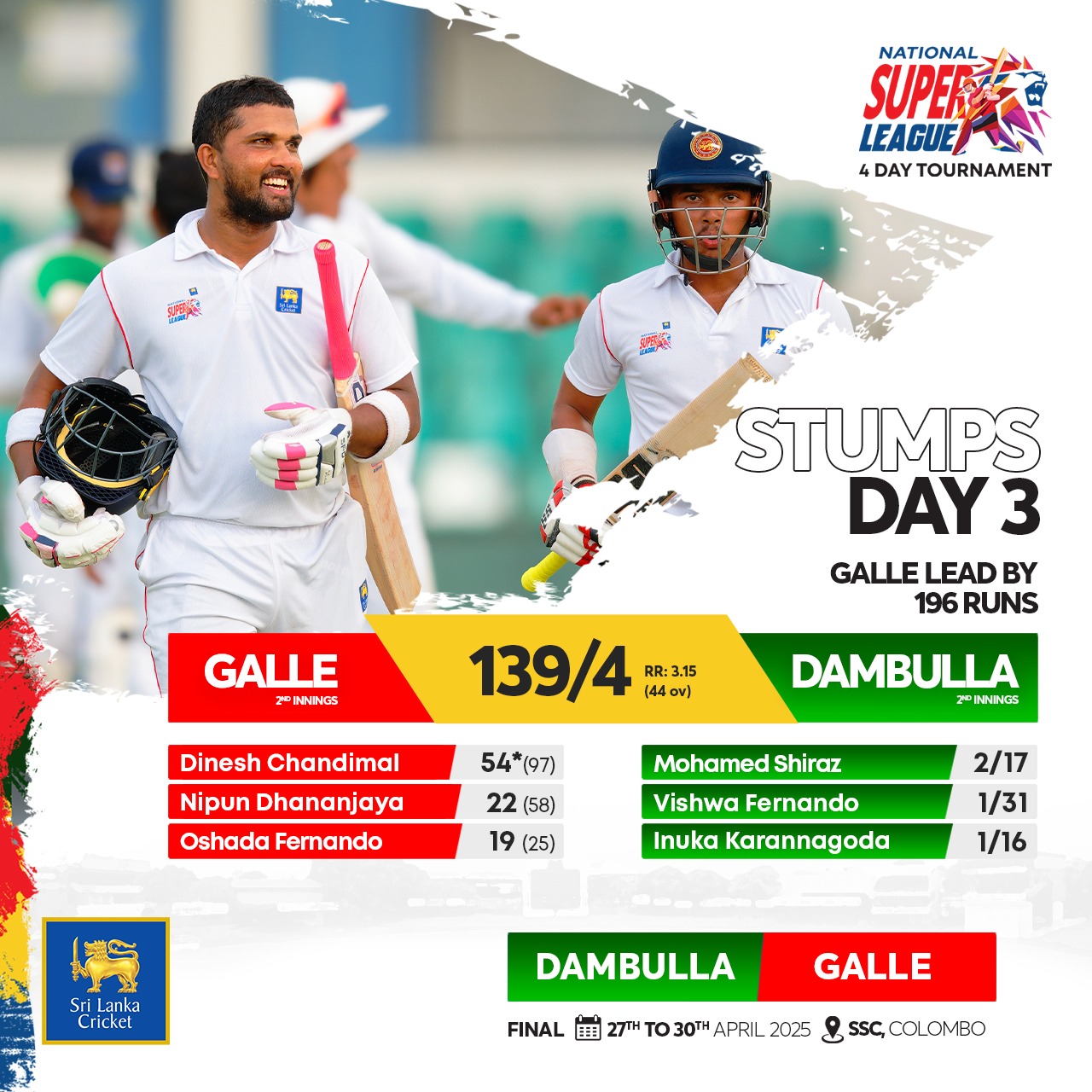 Bold action and big thrills mark day three of NSL final.