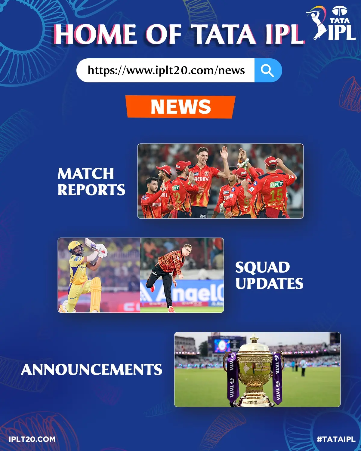 Indian Premier League fans can now access all match reports, squad updates, and announcements on one platform
