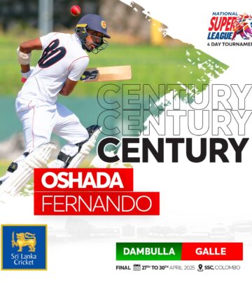 Sri Lankan cricketer shines with a brilliant century as Team Galle sets the stage at NSL2025 action