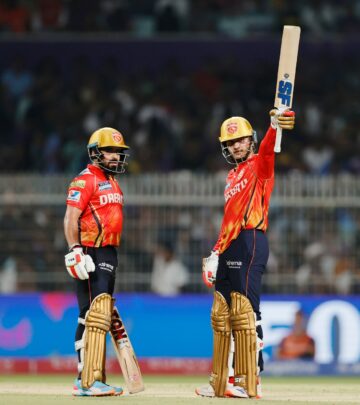 Young Punjab Kings opener reaches milestone with boundary-filled knock against Kolkata Knight Riders.