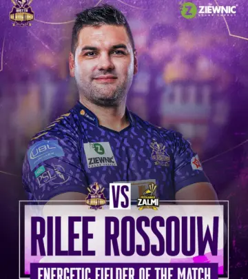 Quetta Gladiators crown Rilee Rossouw as Energetic Fielder; his agile play delights fans.!