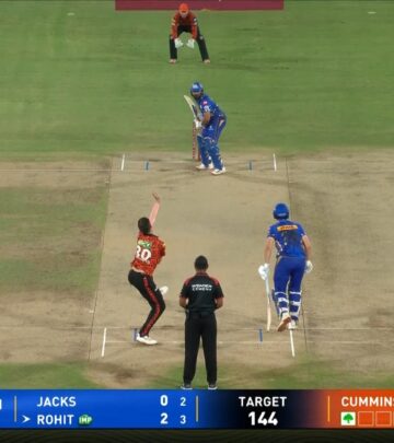 MI reach 56/1 in powerplay as captain Rohit and Englishman Jacks set aggressive tone in chase