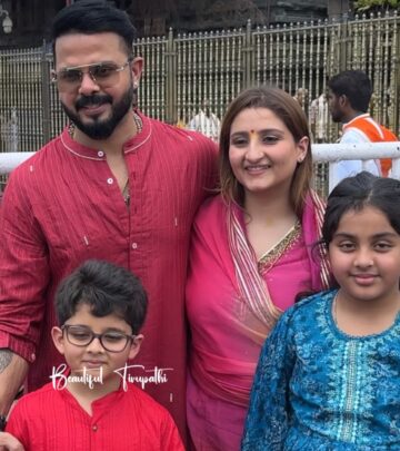 S. Sreesanth Visits Tirumala Sri Vari Temple With Family