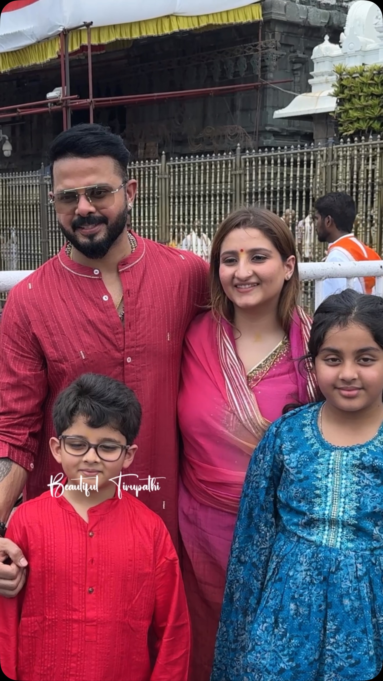 S. Sreesanth Visits Tirumala Sri Vari Temple With Family Former Indian cricketer S. Sreesanth visits Tirumala Temple with his devoted family.