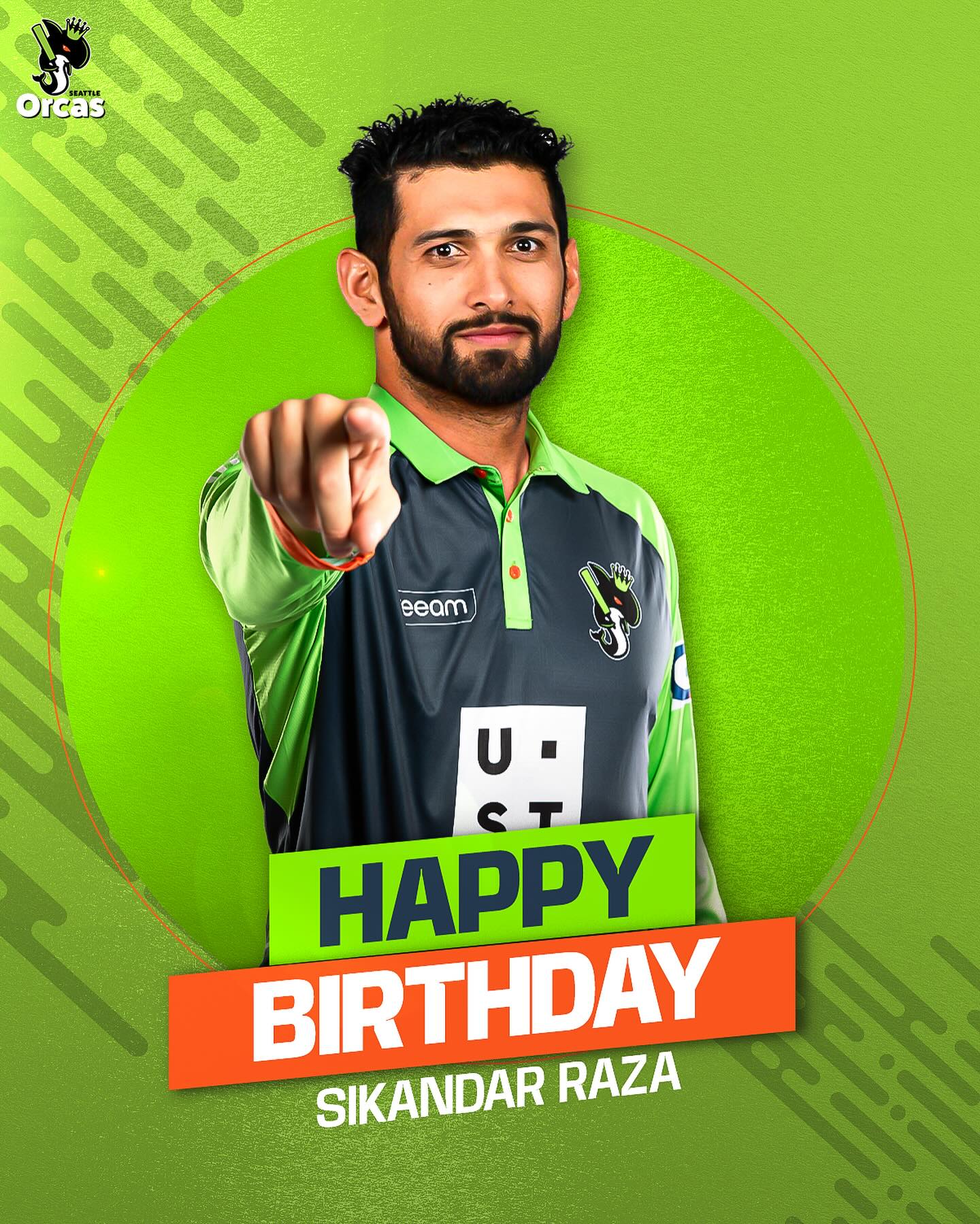Seattle Orcas Celebrate Sikandar Raza’s Birthday With Heartfelt Wishes Zimbabwe's cricket star receives special recognition from his new Major League Cricket team
