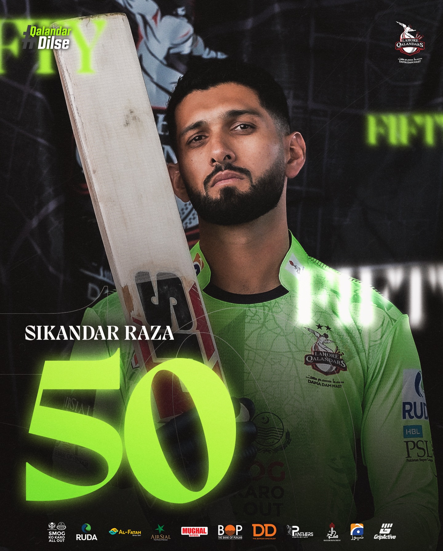 Sikandar Raza Celebrates Birthday With Match-Winning 50 For Lahore Qalandars Zimbabwe all-rounder delivers crucial half-century on special day in HBL PSL 10 encounter
