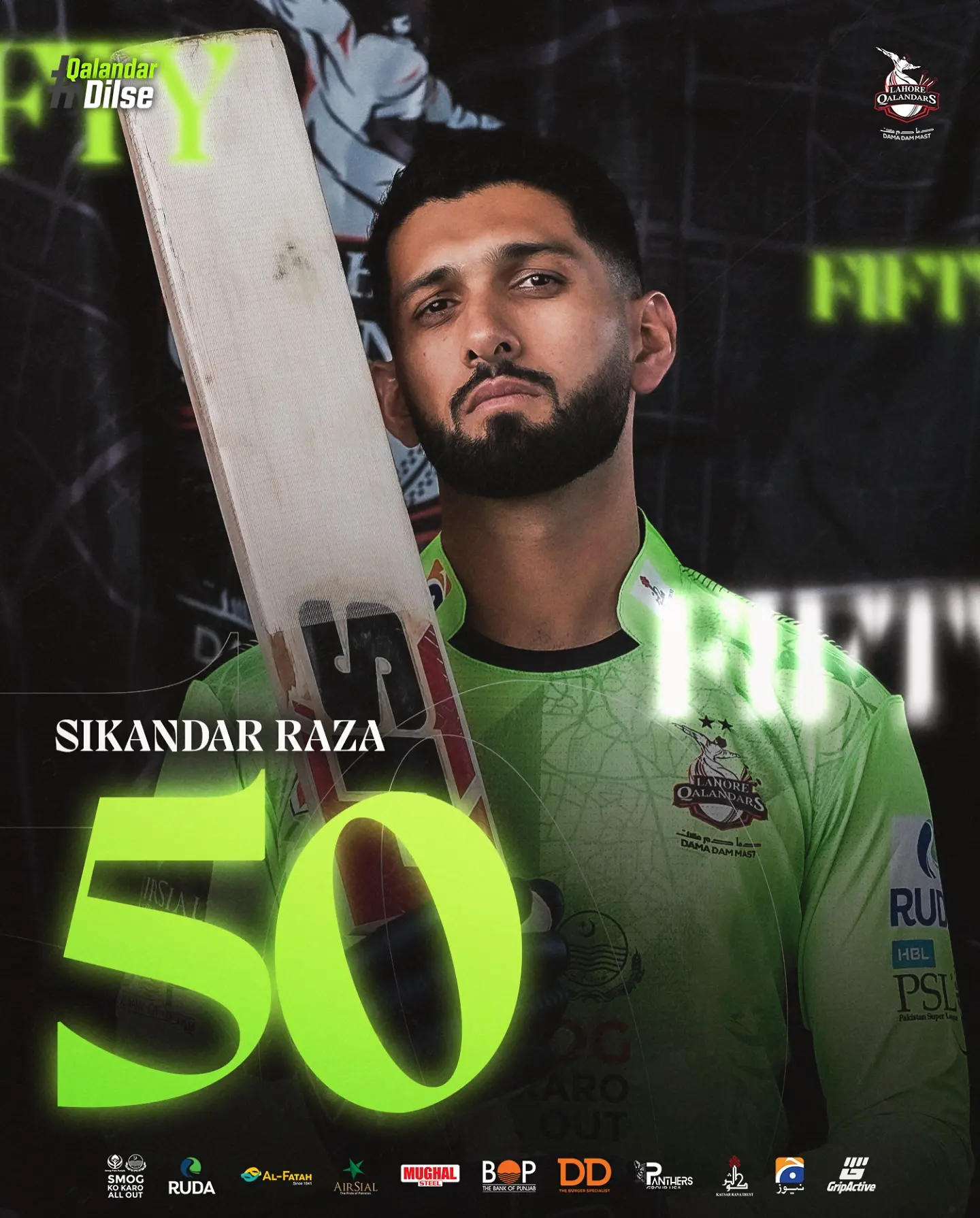 Sikandar Raza Celebrates Birthday With Match-Winning 50 For Lahore Qalandars Zimbabwe all-rounder delivers crucial half-century on special day in HBL PSL 10 encounter