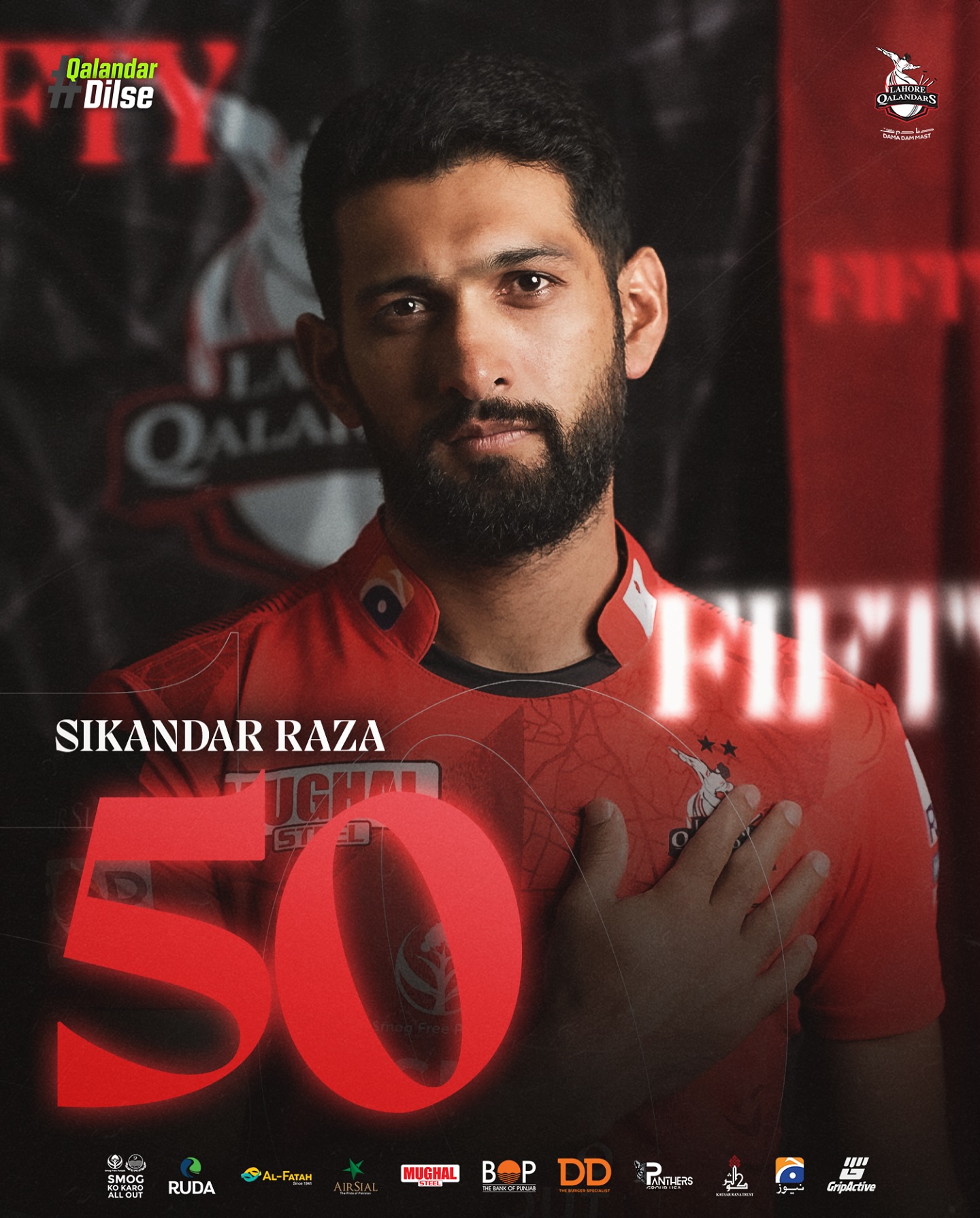 Sikandar Raza Scores Fighting Half-Century For Lahore Qalandars In PSL 10 Sikandar Raza Scores Fighting Half-Century For Lahore Qalandars In PSL 10