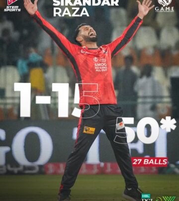 Sikandar Raza's Valiant Effort For Lahore Qalandars Against Multan Sultans In HBL PSL X