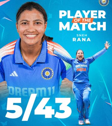 Sneh Rana Stars In Women’s Tri-Series Victory