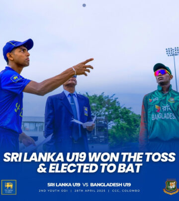 Sri Lanka U19 team wins the toss ahead of the 2nd Youth ODI against Bangladesh in Colombo!!