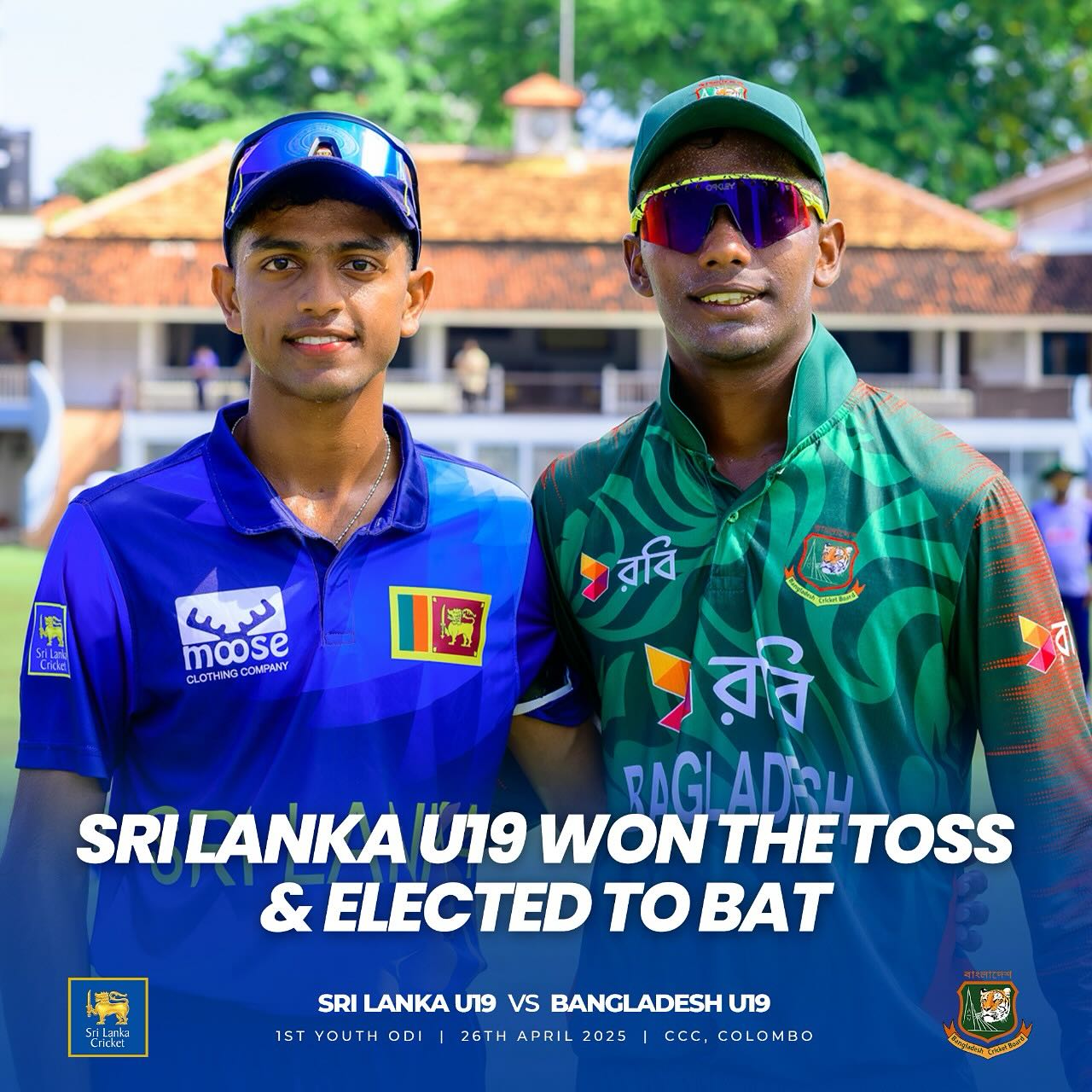 Sri Lanka U19 Wins Toss Against Bangladesh, Opts To Bat First In Youth Series Young Lions take first initiative as crucial youth cricket series begins with strategic choice
