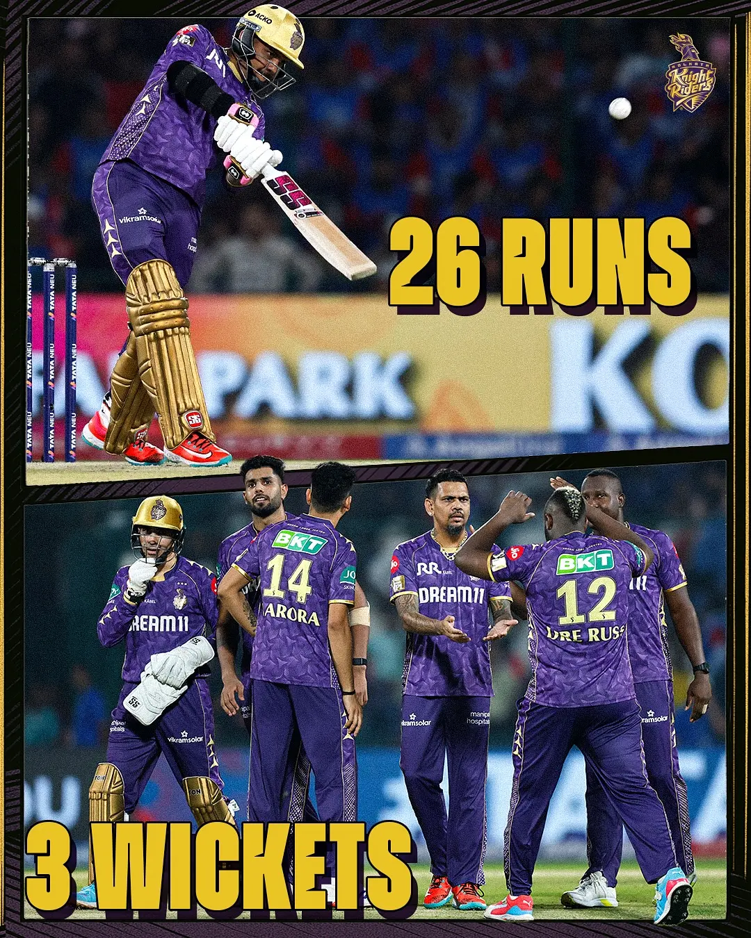 Sunil Narine Dazzles: KKR’s Iconic Brilliance on Display