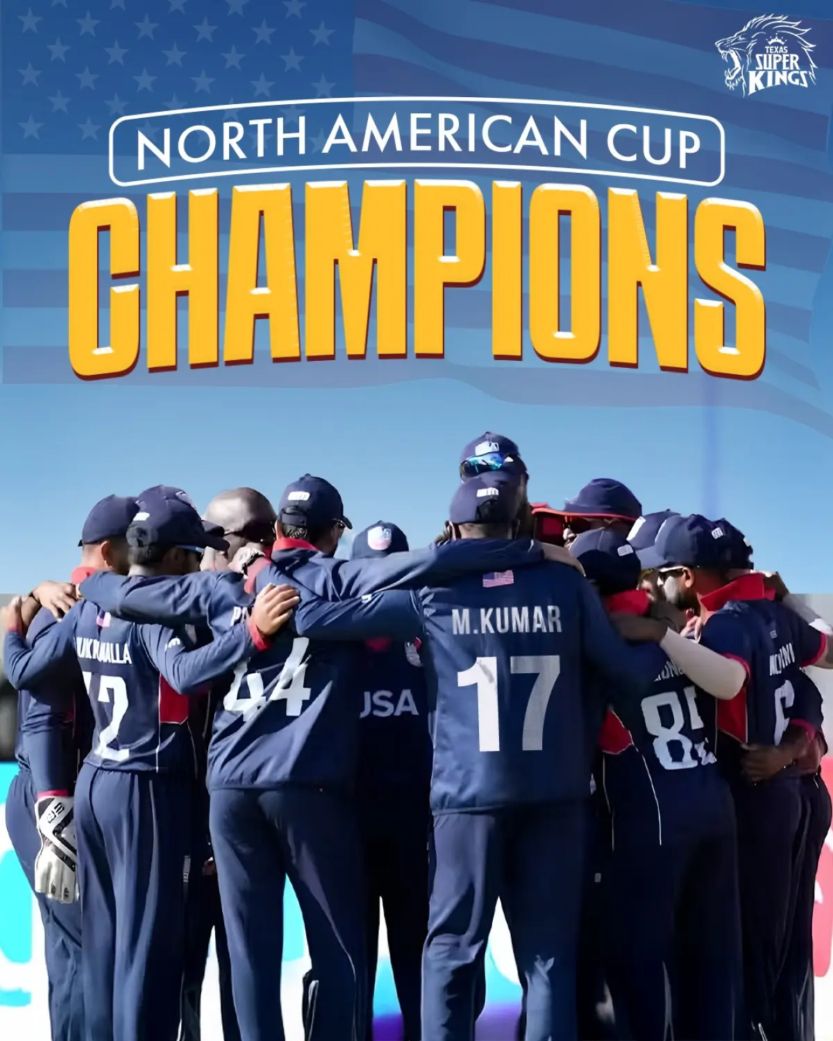 Texas Super Kings Crown North America’s Finest Champions Celebrating an epic triumph at the North American Cup; Team USA shines with pride! Today!!