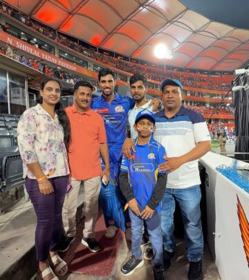 Tilak Varma Shares Emotional Moment With Family At Stadium During IPL 2024