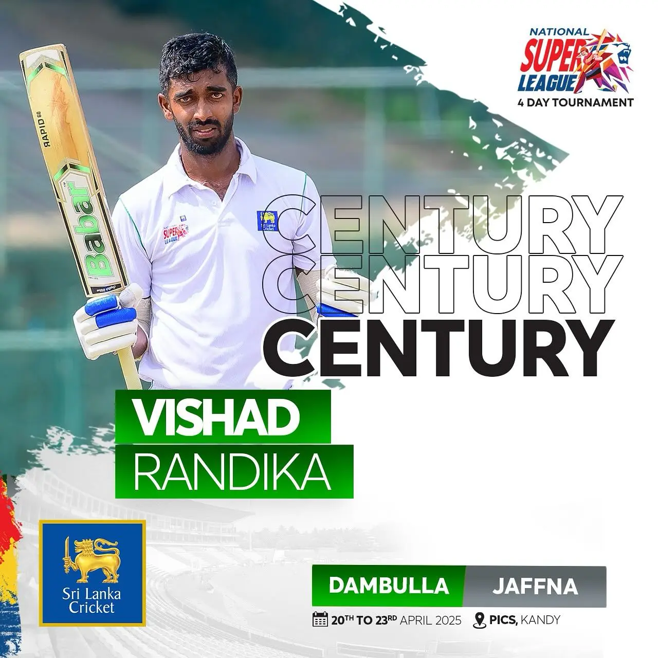 Vishad Randika Scores Century In NSL 2025 As Dambulla’s New Talent Emerges Vishad Randika Scores Century In NSL 2025 As Dambulla's New Talent Emerges