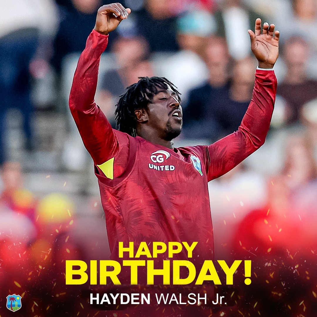 West Indies Cricket Team Celebrates Hayden Walsh Jr’s Birthday Ahead Of T20 League West Indies Cricket Team Celebrates Hayden Walsh Jr's Birthday Ahead Of Breakout T20 League