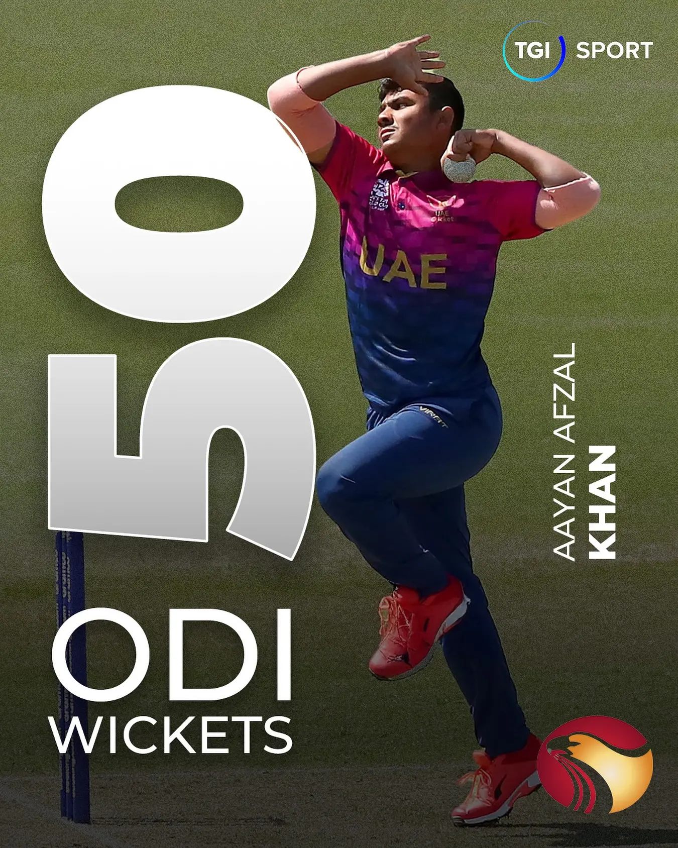 Aayan Afzal Khan Reaches 50 ODI Wickets Milestone Aayan Afzal Khan celebrates 50 ODI wickets milestone and propels his cricket career forth!