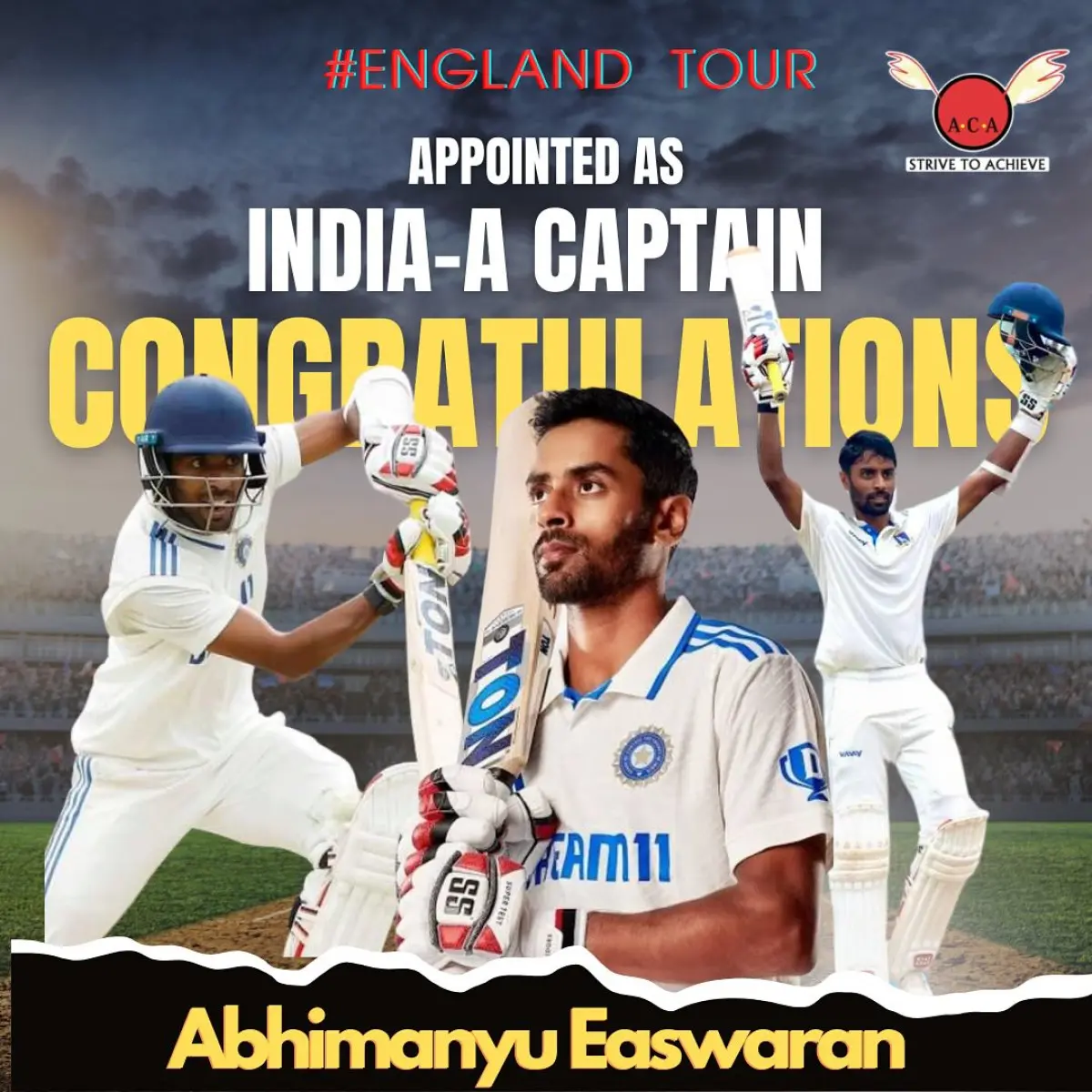 Abhimanyu Easwaran Shines At Academy Celebration Young star celebrated at his academy, marking a major milestone in domestic cricket today.