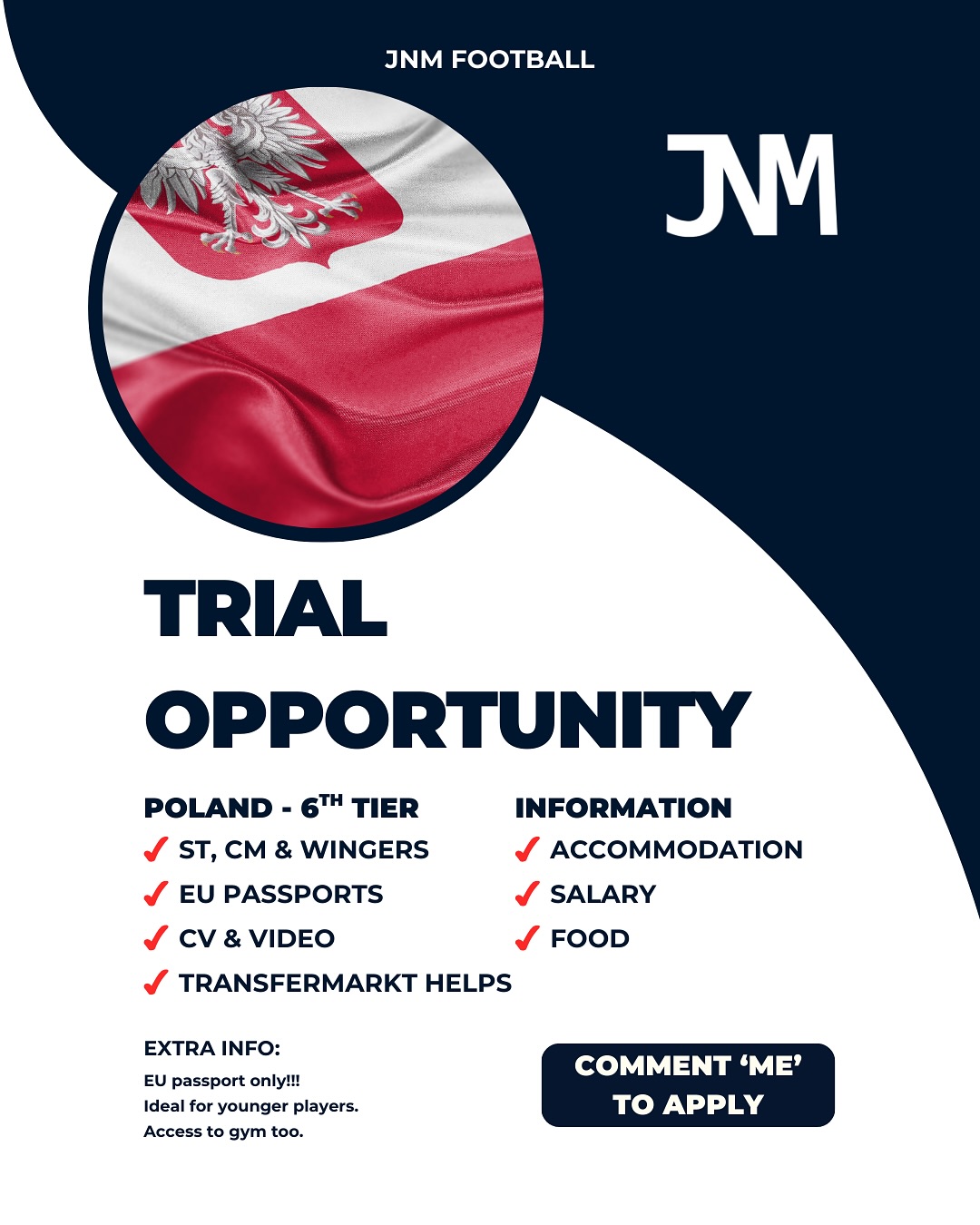 Active Opportunities With JNM Football