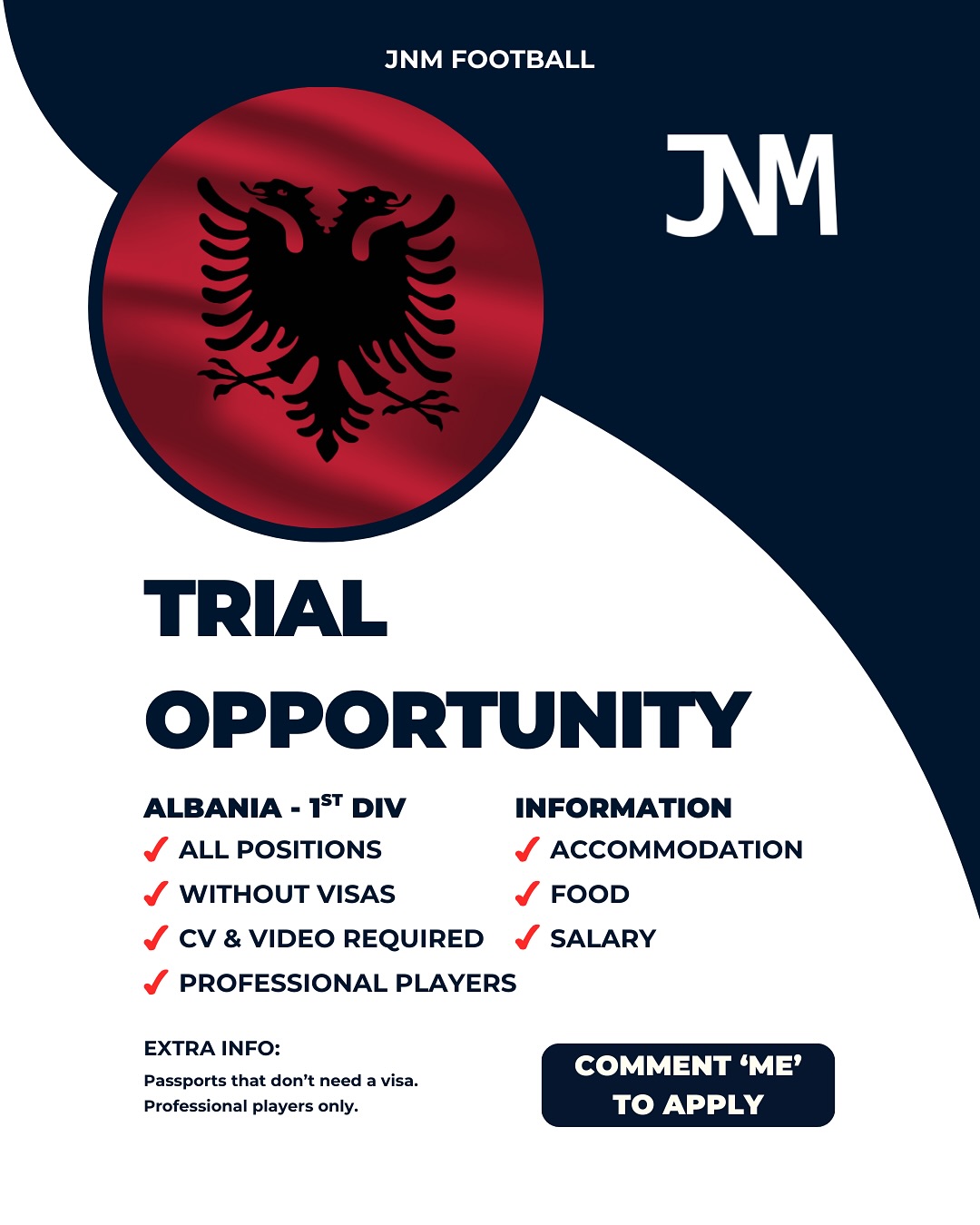 Active Opportunities With JNM Football