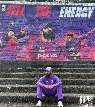 Cricketer Adil Rashid leaves his mark with a bold, eye-catching mural at historic Bradford.