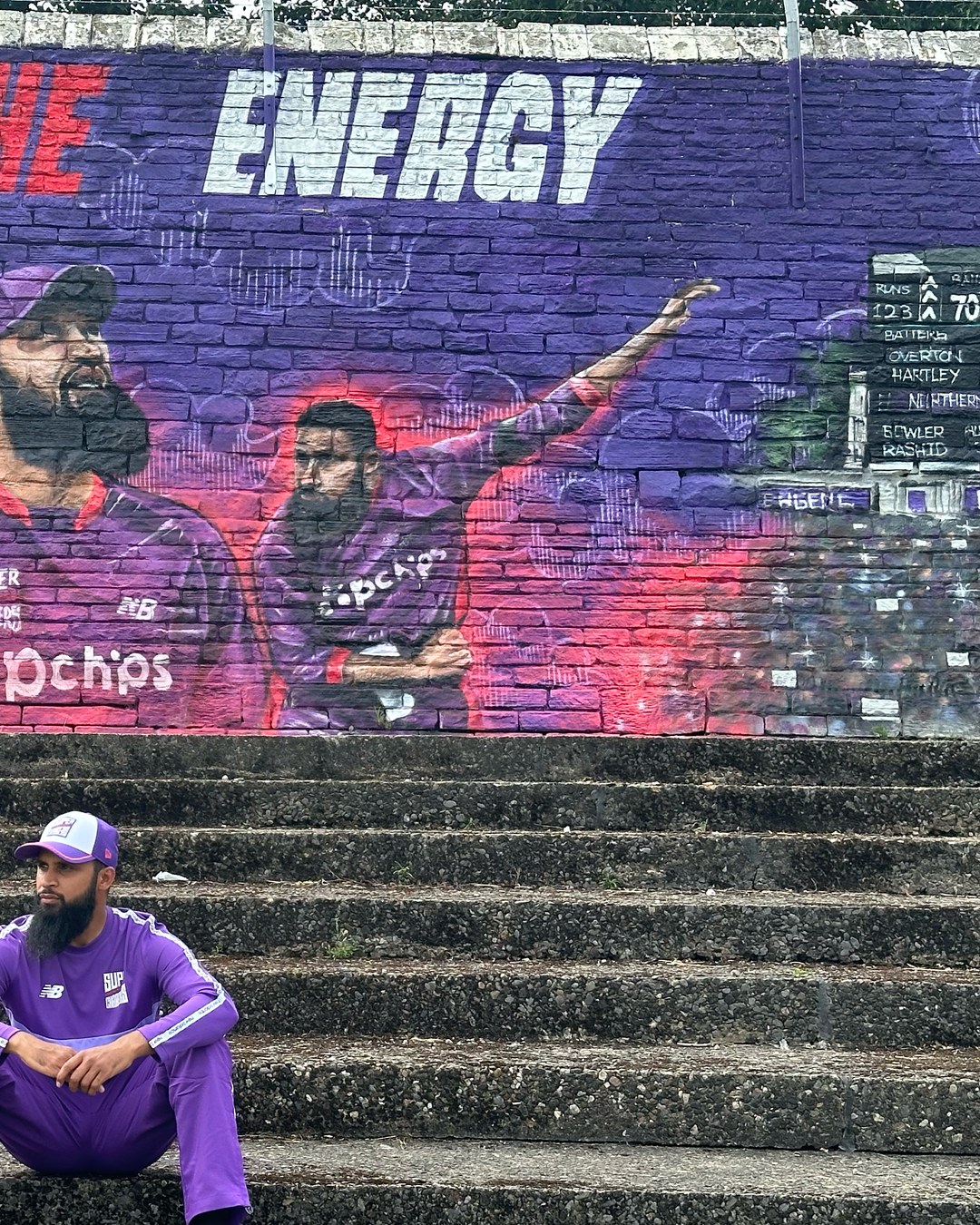 Adil Rashid's Mural Shines at Bradford Cricket Ground